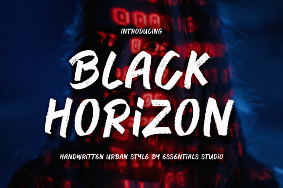 Black Horizon: A Modern Display Font for Editorial Design