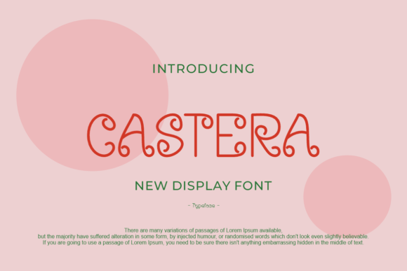 Castera: A Fun, Curly Display Font for Bold Branding