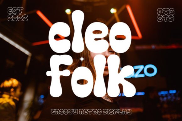 Cleo Folk: A Groovy Retro Display Font for Makers
