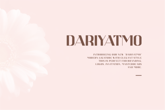 Dariyatmo: A Unique Display Font for Brand Identity