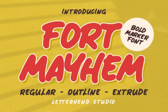 Fort Mayhem: A Bold Display Font for Editorial Design