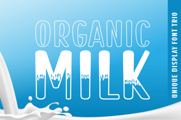 Organic Milk: A Fresh Display Font for Brand Identity