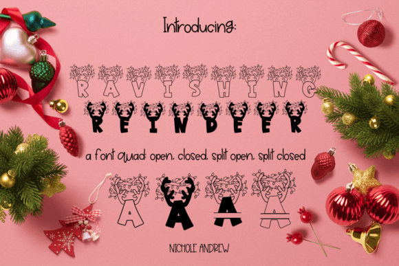 Ravishing Reindeer: A Festive Display Font for Makers