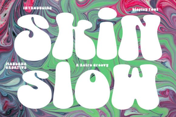 Skin Slow: A Groovy Display Font for Editorial Design
